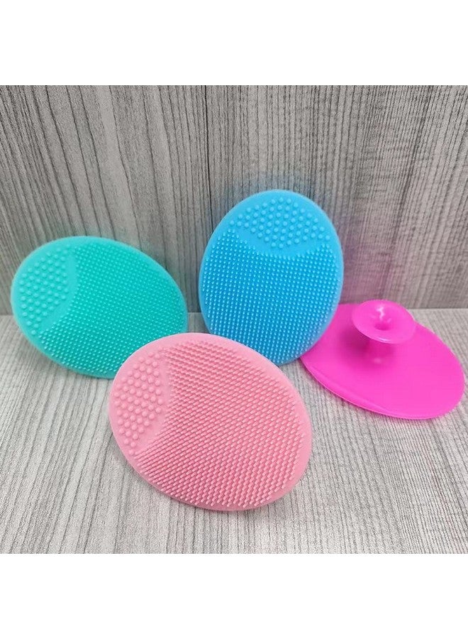 Face Scrubber Facial Exfoliator Face Scrub Brush Soft Face Brush Silicone Facial Cleansing Brush Face Exfoliator Blackhead Acne Pore Cradle Cap Face Wash Brush For Deep Cleaning Skin Care 4 Pack