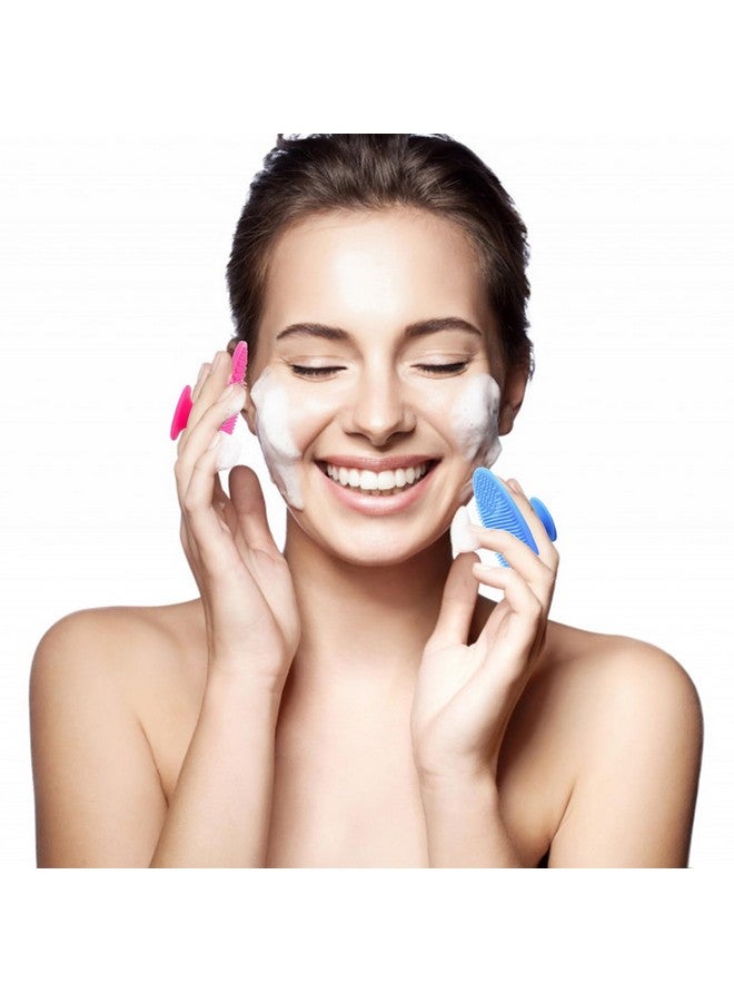 Face Scrubber Facial Exfoliator Face Scrub Brush Soft Face Brush Silicone Facial Cleansing Brush Face Exfoliator Blackhead Acne Pore Cradle Cap Face Wash Brush For Deep Cleaning Skin Care 4 Pack