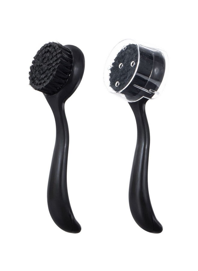 2 Pcs Large Facial Cleansing Brush Charcoal Bristles Black Ooloveminso Manual Face Brushes For Deep Cleansing And Exfoliating Face Scrubber To Massage Pore Exfoliation Makeup Remove And Skin Care