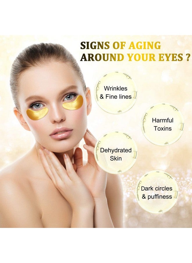 24K Gold Eye Mask Puffy Eyes And Dark Circles Treatments Relieve Pressure And Reduce Wrinkles Revitalize And Refresh Your Skin 30 Pairs