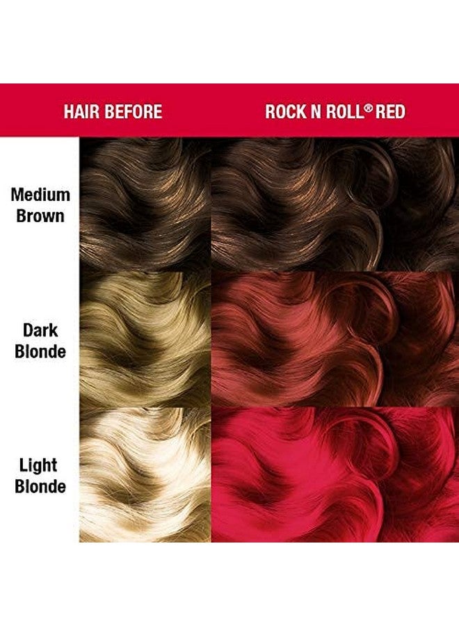 Rock N Roll Hair Dye Classic High Voltage (3Pk) Semi Permanent Hair Color Warm Vibrant Red Shade Vegan Ppd & Ammonia Free For Coloring Hair On Men & Women