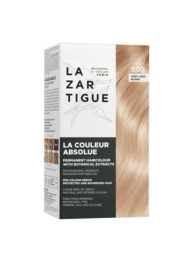 La Couleur Absolue 9.00 Very Light Blond Permanent Haircolour With Botanical Extracts Nourishing Color And Shine Free From Ammonia Ppd Resorcinol Mineral Oils And Silicone Vegan
