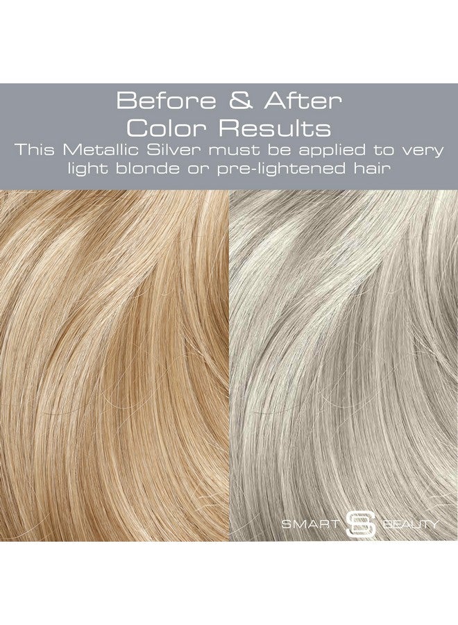 Silver Hair Dye Permanent Silver Toner For Bleached Hair Demi Permanent Hair Colour With Plex Antibreakage Technology That Protects Rebuilds Restores Hair Structure Cruelty Free