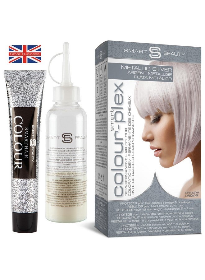 Silver Hair Dye Permanent Silver Toner For Bleached Hair Demi Permanent Hair Colour With Plex Antibreakage Technology That Protects Rebuilds Restores Hair Structure Cruelty Free