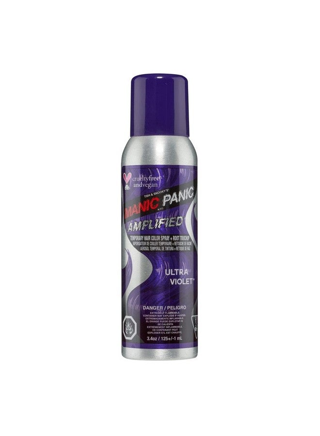 Ultra Violet Purple Hair Color Spray (Amplified) Temporary Deep Blue Violet Hair Dye Sprays On Instantly & Washes Out (3.4Oz) Vegan Hair Dye For Adults & Kids Of All Hair Types