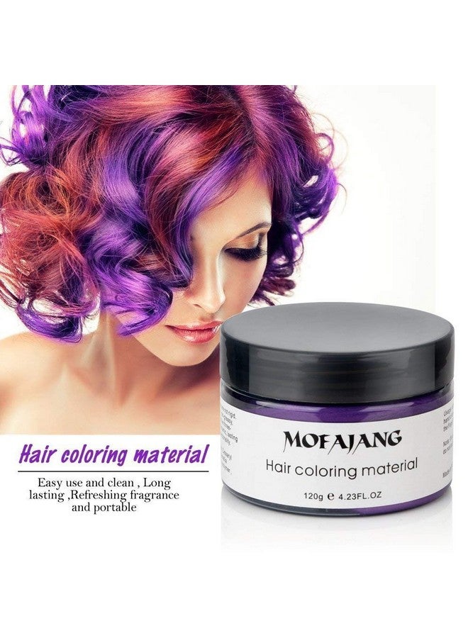 Hair Wax Dye Styling Cream Mud Natural Hairstyle Color Pomade Washable Temporary Purple