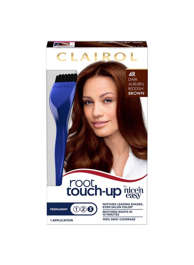 Root Touchup By Nice'N Easy Permanent Hair Dye 4R Dark Auburn/Reddish Brown Hair Color Pack Of 1