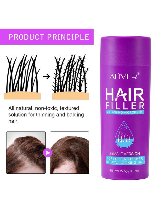 Hair Fibers For Thinning Hair For Women Dark Brown 27.5G Hair Building Fibers Instantly Conceals Hair Loss Revitalize Your Hair Unlock Thicker Fuller Tresses