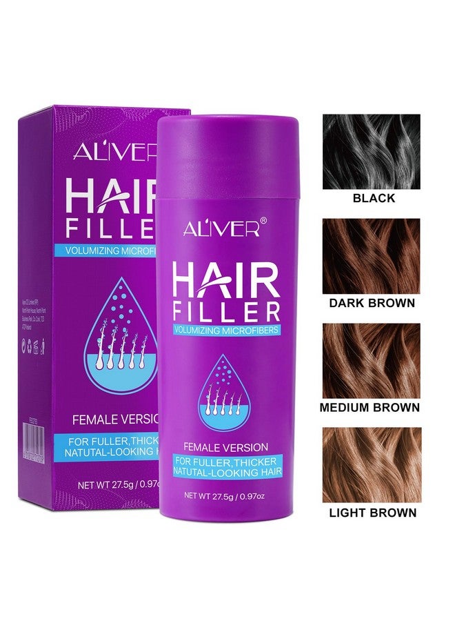 Hair Fibers For Thinning Hair For Women Dark Brown 27.5G Hair Building Fibers Instantly Conceals Hair Loss Revitalize Your Hair Unlock Thicker Fuller Tresses