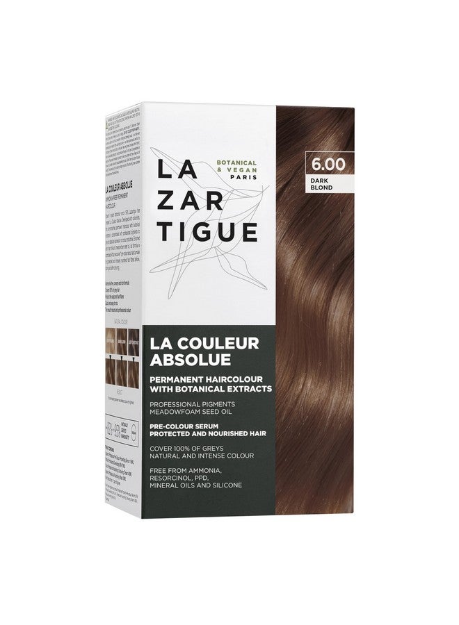 La Couleur Absolue 6.00 Dark Blond Permanent Haircolour With Botanical Extracts Nourishing Color And Shine Free From Ammonia Ppd Resorcinol Mineral Oils And Silicone Vegan