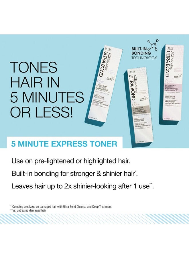 Ultra Bond 5Minute Express Toner Strengthens & Protects 2X Shinier Hair Builds Bonds W/Arginine For Cool Silverblonde Results Silver Moonlight 2 Fl Oz