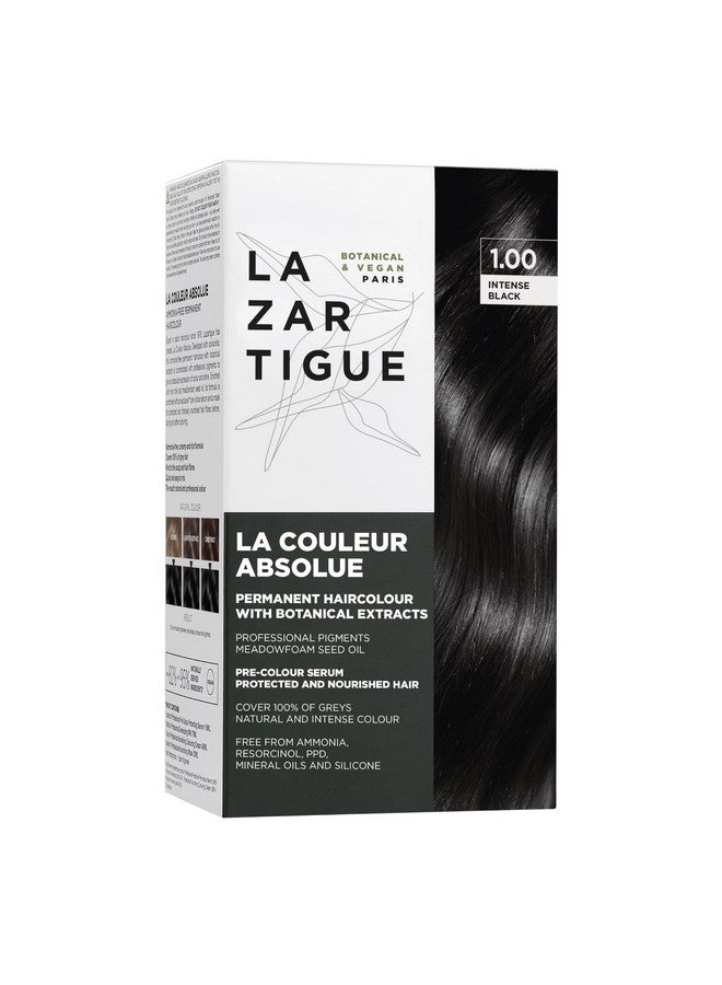 La Couleur Absolue 1.00 Intense Black Permanent Haircolour With Botanical Extracts Nourishing Color And Shine Free From Ammonia Ppd Resorcinol Mineral Oils And Silicone Vegan