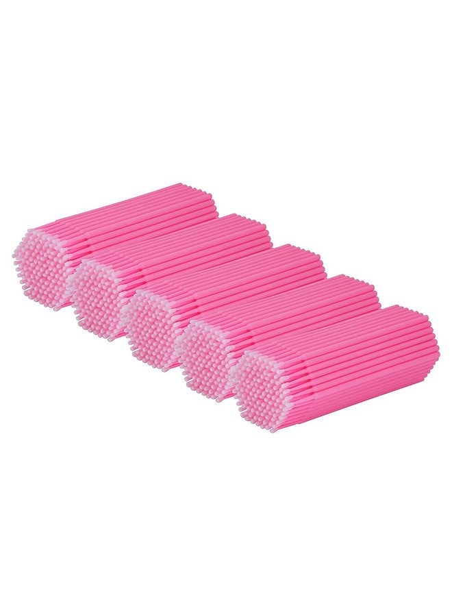 500Pcs Disposable Micro Swabs For Eyelash Extension Micro Applicators Eyelash Swabs For Makeup Application Pink (Head Diameter: 2.0Mm)