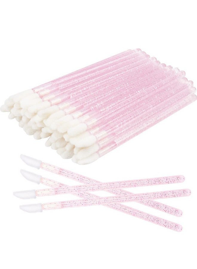 300 Pcs Eyelash Extension Supplies Kit Disposable Micro Swab Brush Eyebrow Spoolie Lip Brush Mascara Wand Applicator (Pink Sets)