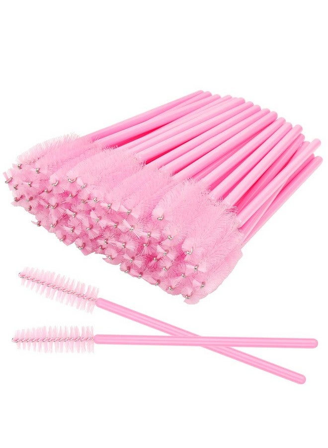 300 Pcs Eyelash Extension Supplies Kit Disposable Micro Swab Brush Eyebrow Spoolie Lip Brush Mascara Wand Applicator (Pink Sets)