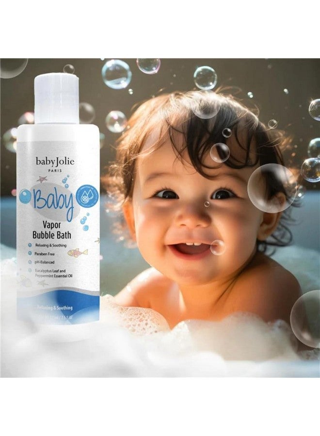 Vapor Bubble Bath Baby & Kids Bathing Aromatherapy For Stuffy Nose And Cough Relief Made With Eucalyptus And Peppermint Extract Natural Essential Oils 7.5 Oz