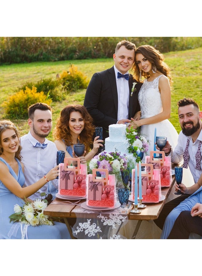 20 Pieces Clear Gift Bags With Handles Valentines Transparent Glitter Tote Bag 7 X 4 X 8 Inch Reusable Pvc Gift Wrap Bag For Bridal Party Baby Shower Wedding Birthday(Clear Pink Glitter)