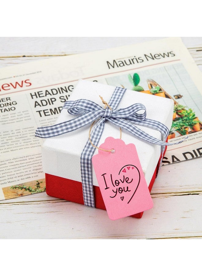 100Pcs Gift Tags With Strings(3.3 * 1.8Inch) Kraft Paper Tags 10 Assorted Colors Hanging Labels For Diy Crafts Baby Shower Wedding Birthday Gift