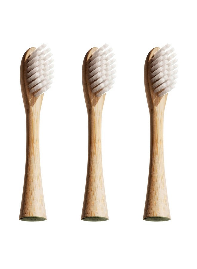 Bamboo Replacement Heads 3 Pack Exclusive To Lumineux Sonic Electric Toothbrush Soft Bristle Bamboo Heads Made With Eco Loving Renewable Bamboo