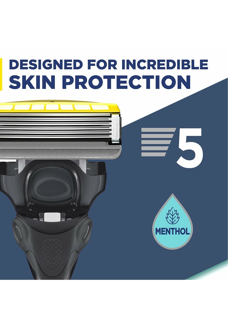 Hydro 5 Skin Protection Advanced Men's Shaving Razor With Gel Pool And 9 Blades