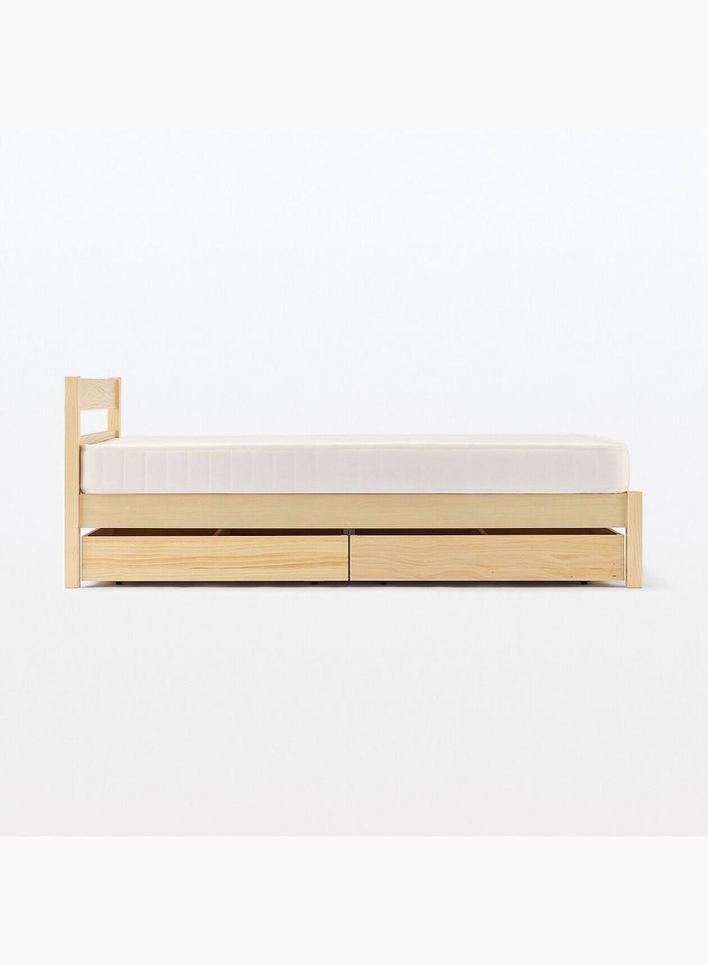 Wooden Bed Underbed Storage Box With Divider for Pine Bed