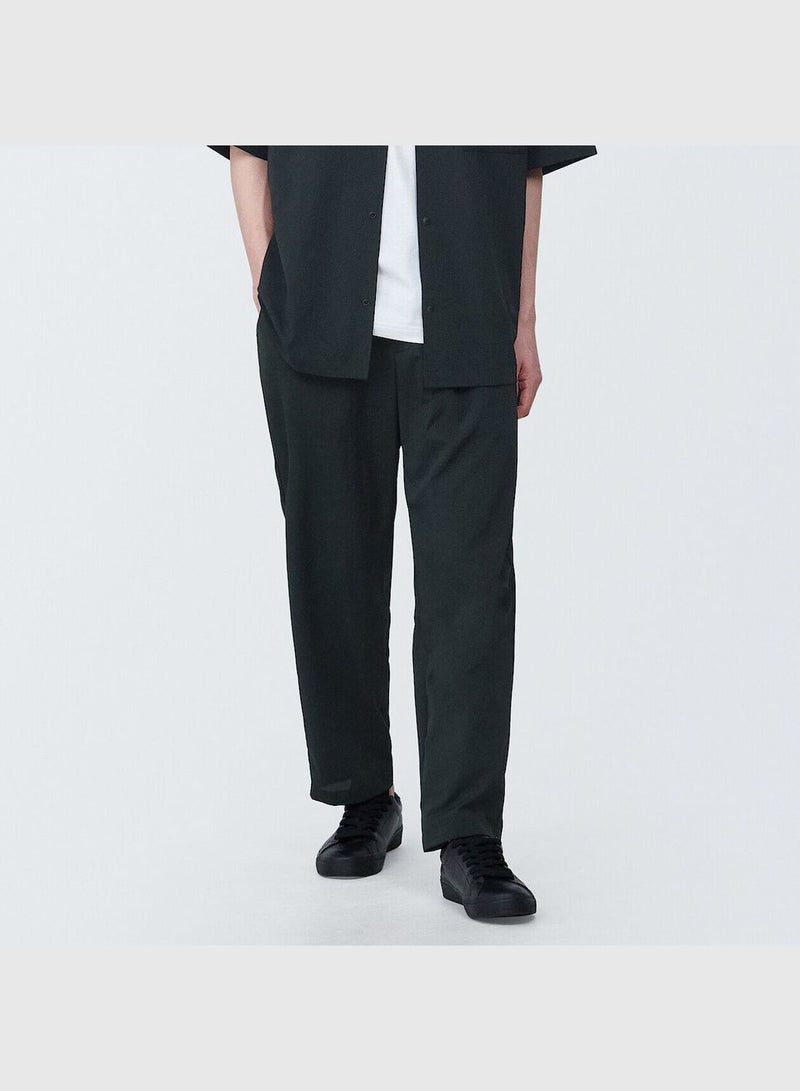 Breathable Stretch Wide-Fit Tapered Pants