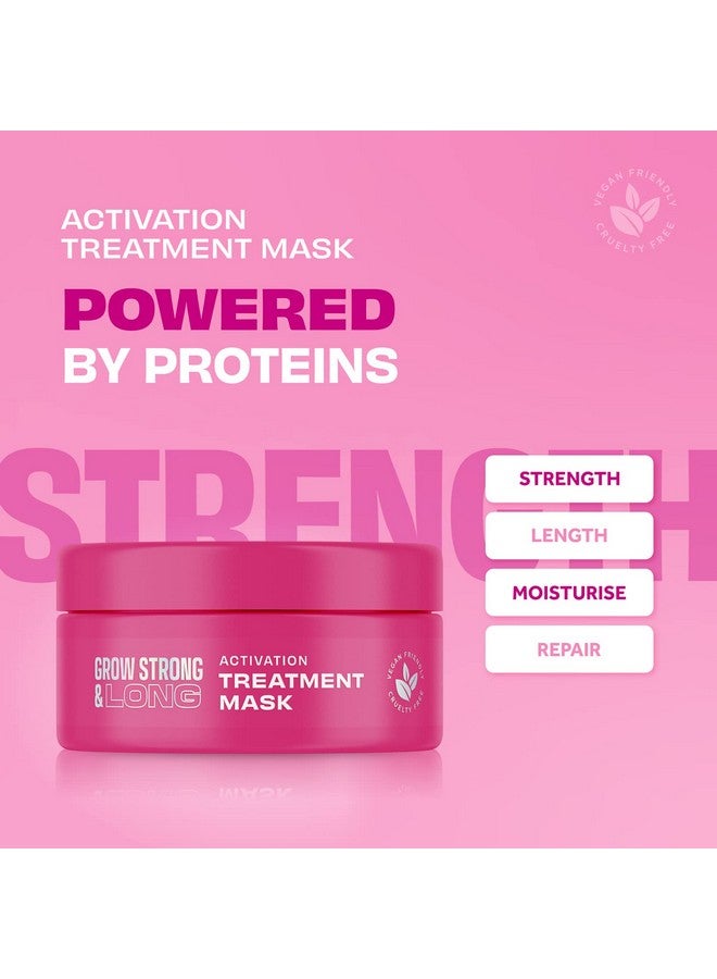 Grow Strong & Long Hair Growth Activation Mask Cream Hair Regrowth Treatment Mask For Women & Men Hair Fall Control Hair Lengthening Thickening Product Vegan Parabens Free