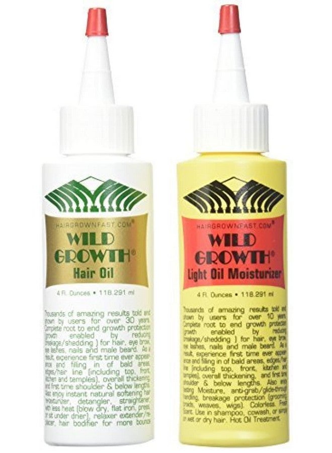 Set (Hair Oil 4 Oz + Light Oil Moisturizer 4 Oz)