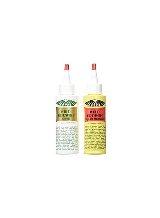 Set (Hair Oil 4 Oz + Light Oil Moisturizer 4 Oz)