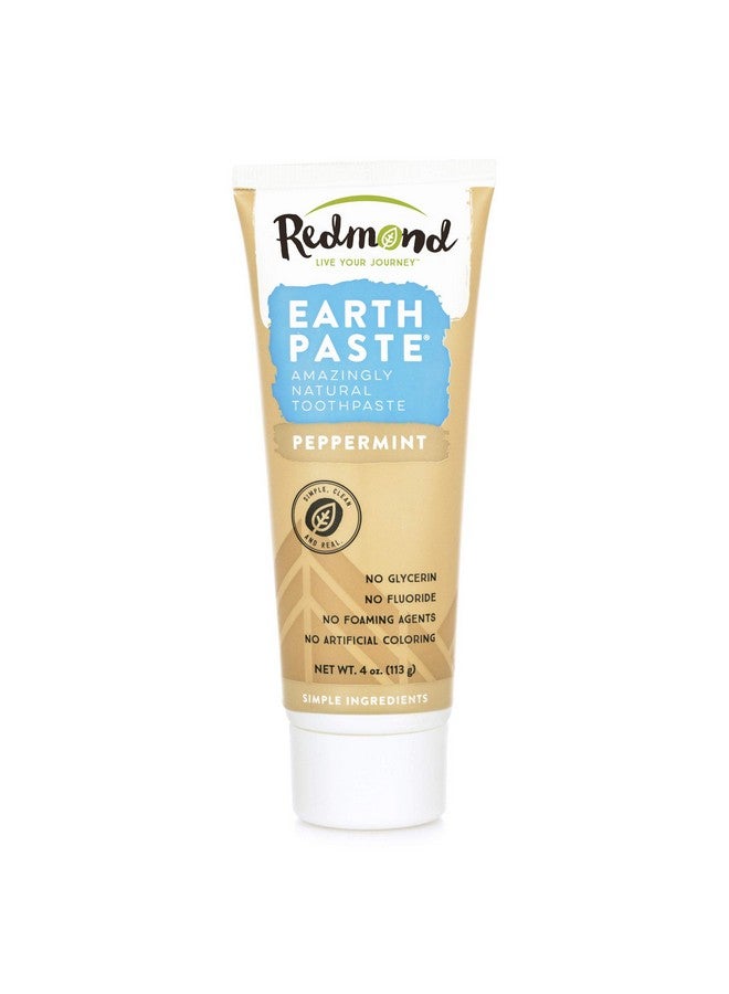 Earthpaste Natural Nonfluoride Toothpaste 4 Ounce Tube (3 Pack Peppermint)