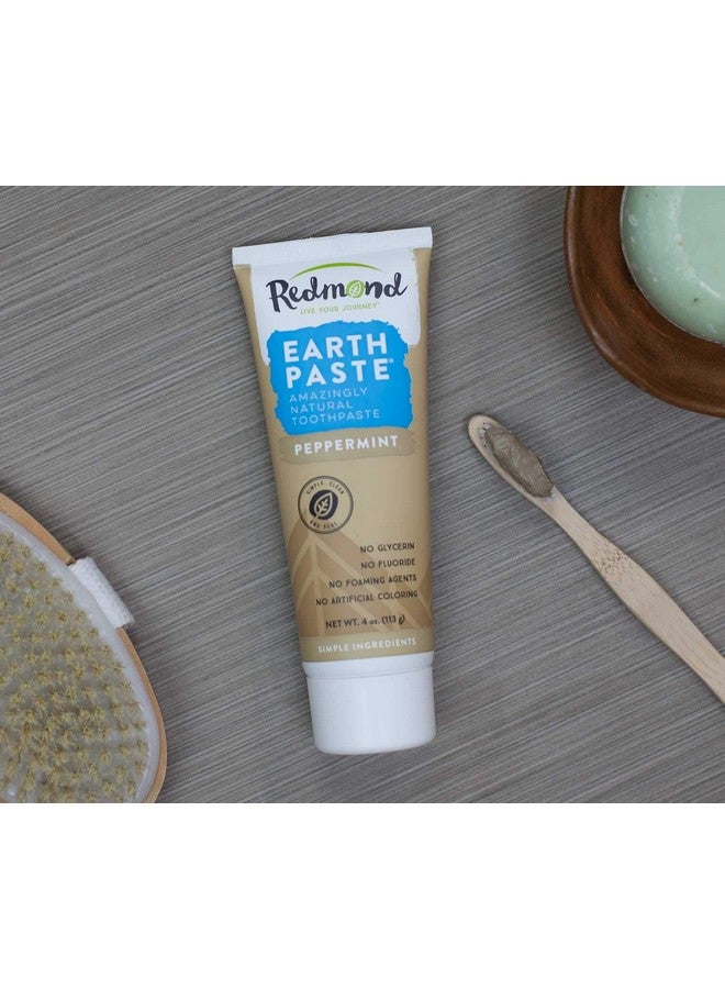Earthpaste Natural Nonfluoride Toothpaste 4 Ounce Tube (3 Pack Peppermint)