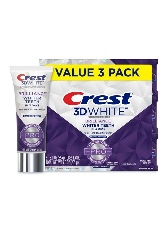 3D White Brilliance Pro Enamel Protect 3Oz 3 Pack