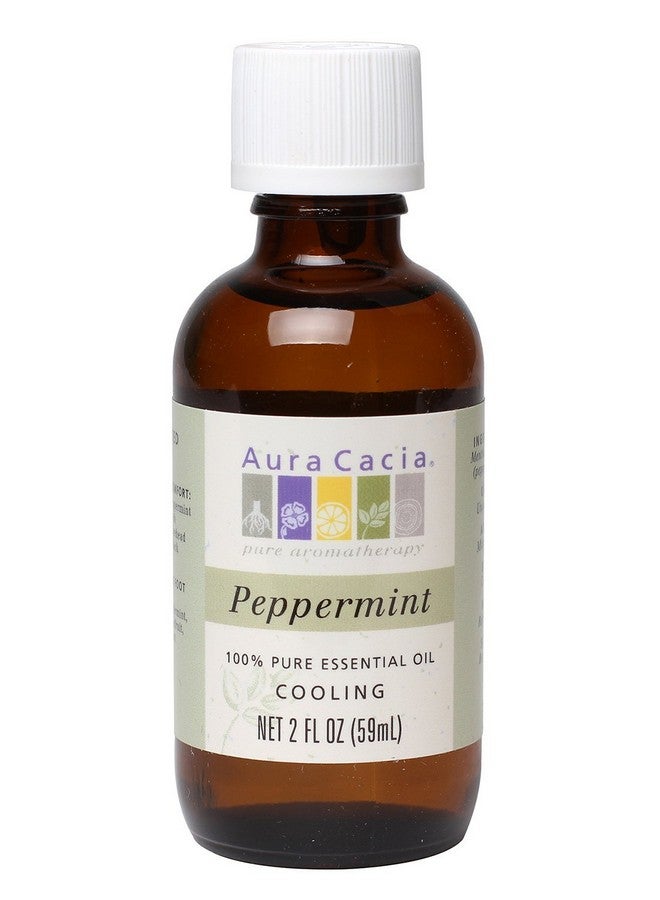 Peppermint Essential Oil 2Ounce Cools Skin Fresh Minty Aroma No Synthetic Fragrances Color Or Preservatives