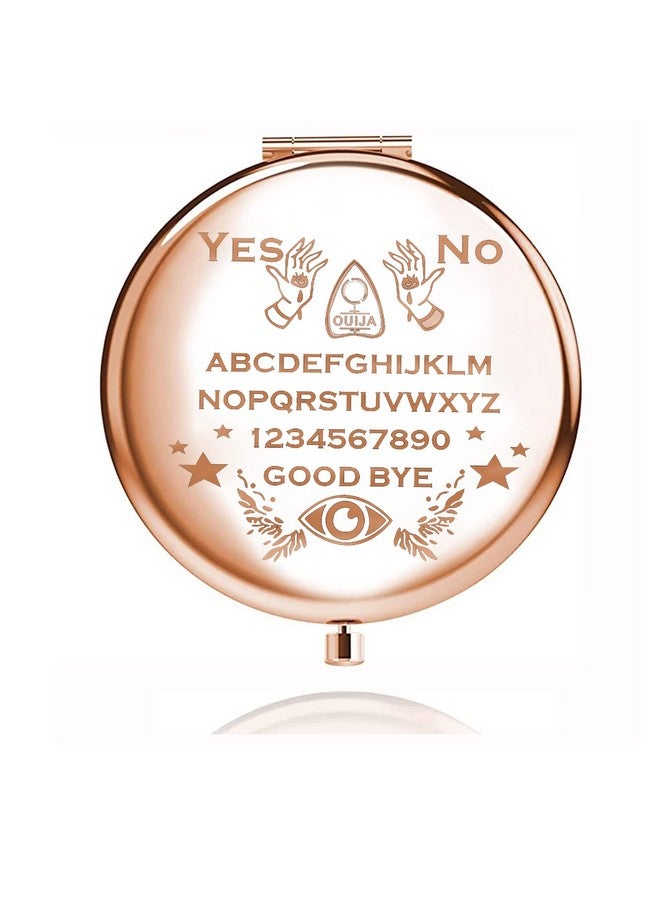 Ouija Mirror Ouija Board Planchette Compact Mirror Spirit Board Art Makeup Mirror Ouija Spirit Board Witchcraft Occult Ouija Gift (Ouija Yesmirror)