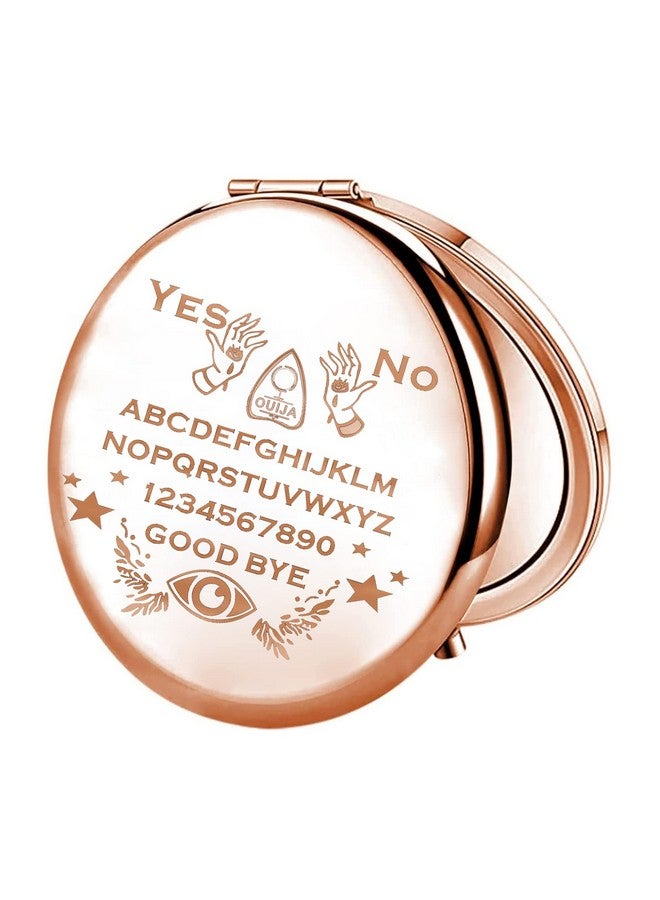 Ouija Mirror Ouija Board Planchette Compact Mirror Spirit Board Art Makeup Mirror Ouija Spirit Board Witchcraft Occult Ouija Gift (Ouija Yesmirror)