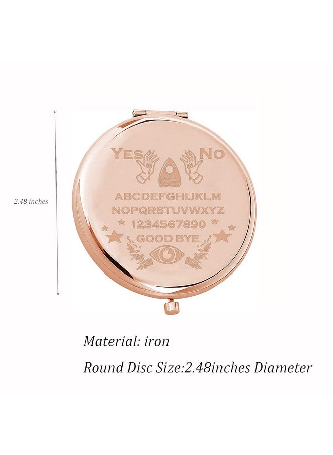 Ouija Mirror Ouija Board Planchette Compact Mirror Spirit Board Art Makeup Mirror Ouija Spirit Board Witchcraft Occult Ouija Gift (Ouija Yesmirror)