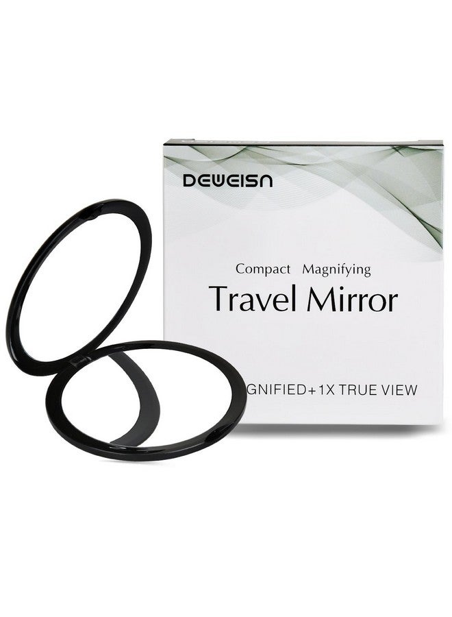 Magnifying Compact Cosmetic Mirror Elegant Pocket Handheld Makeup Mirror With Powerful 10X Magnification And 1X True View Mirror For Travel Or Your Purse