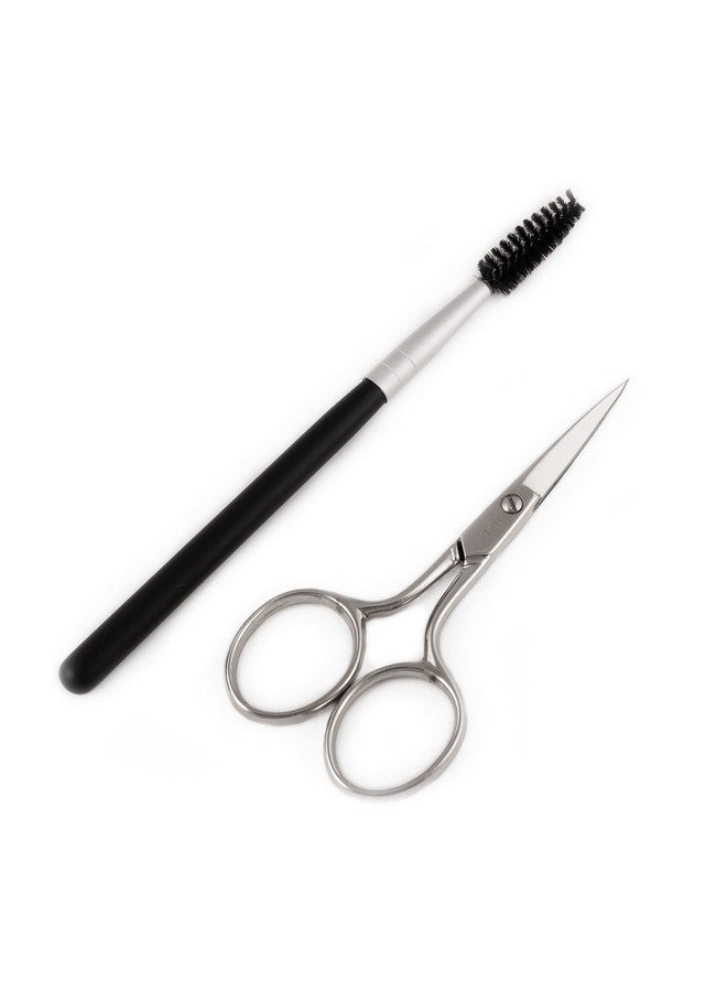Italy Eyebrow Scissors With Wooden Handle Spoolie Grooming Kit