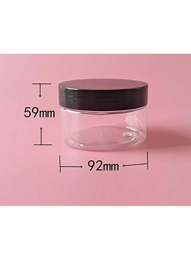 6Pcs 250Ml 8.5Oz Empty Clear Plastic Bottle With Black Lids For Cream Lotions And Little Crafts Jars Glitter Nails Cosmetic Storage Container