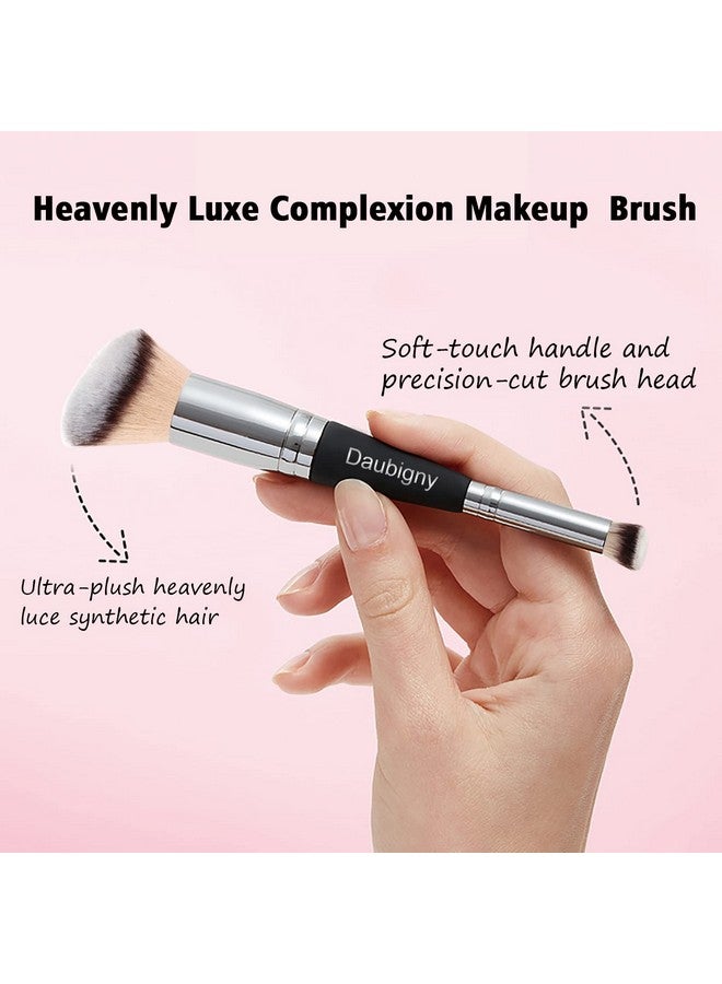 Makeup Brushes Dualended Angled Foundation Brush Concealer Brush Eyebrow Brush Perfect For Any Look Premium Luxe Hair Rounded Taperd Flawless Brush Ideal For Liquid Cream Powderblending