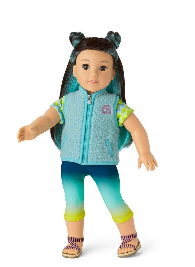 Corinne Tan Girl Of The Year 2022 18Inch Doll Camping Outfit With Vest Tee And Sandals For Ages 8+