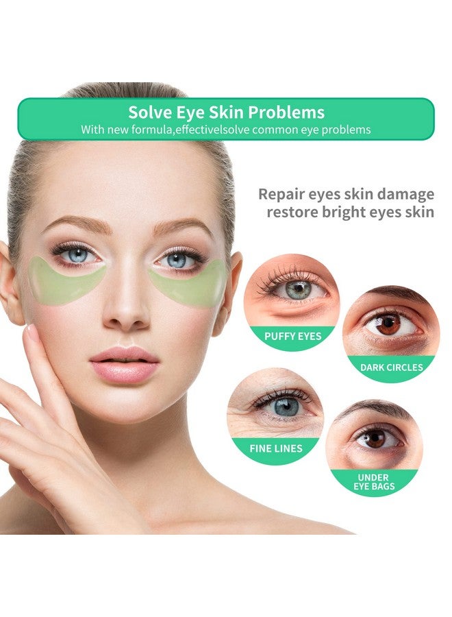 Aloe Vera Eye Masks 60 Pcs Reduce Puffy Eyes & Dark Circles Firm & Improve Under Eye Skin Pure Natural Extracts For Youthful Appearance & Reduction Of Fine Lines And Wrinkles.