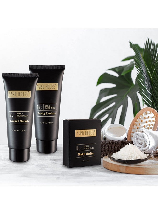 Mens Bath And Body Gift Setmusk And Blonde Woodsluxury Fathers Day Gifts From Daughter Wife Son For Dad Husbandrelaxing Spa Kit For Him In Toiletry Bag W. Full Size Items
