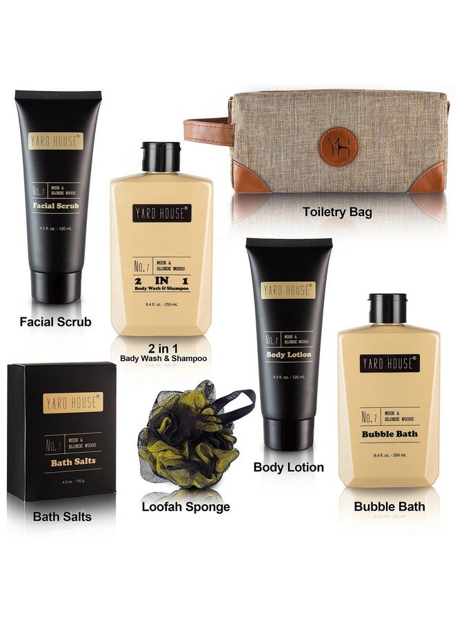 Mens Bath And Body Gift Setmusk And Blonde Woodsluxury Fathers Day Gifts From Daughter Wife Son For Dad Husbandrelaxing Spa Kit For Him In Toiletry Bag W. Full Size Items