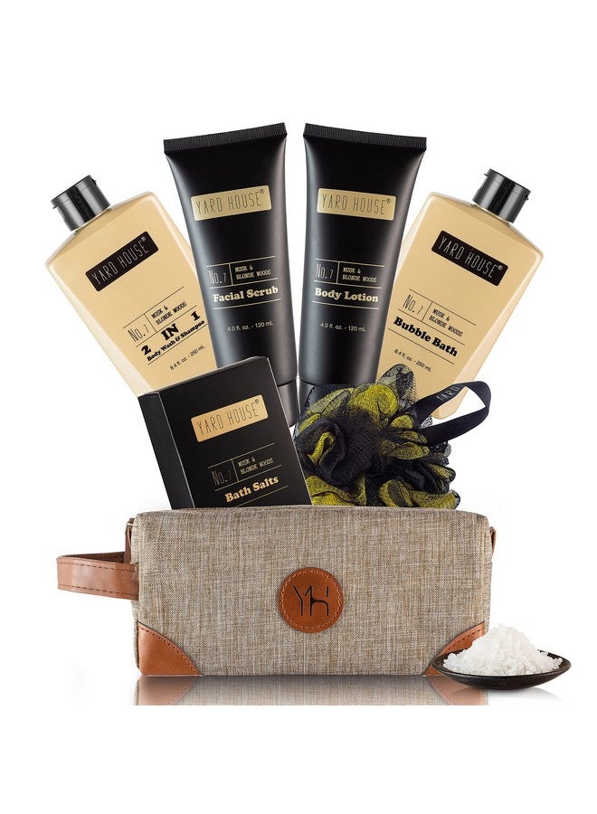 Mens Bath And Body Gift Setmusk And Blonde Woodsluxury Fathers Day Gifts From Daughter Wife Son For Dad Husbandrelaxing Spa Kit For Him In Toiletry Bag W. Full Size Items