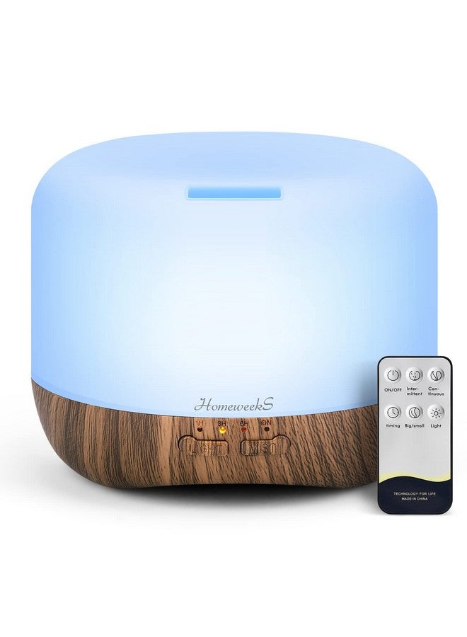 Aromatherapy Essential Oil Diffuser For Room Air Humidifier Aroma Scent Cool Mist Diffuser Colorful Lights Wood Cute Small Large Waterless Auto Off Ultrasonic Diffusers For Home Bedroom (300Ml)