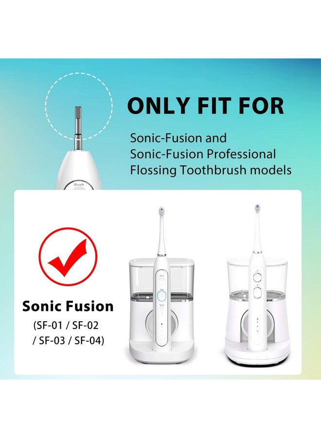 Replacement Brush Heads For ???????? ??????????? 2.0 Flossing Toothbrush With Cover Compact 3 Count White Soft Bristles