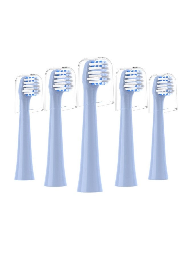 Toothbrush Heads Compatible With Colgate Hum Replacement Headfits Colgate Hum Connected Smart Battery Electric Toothbrush (5 Count Blue)