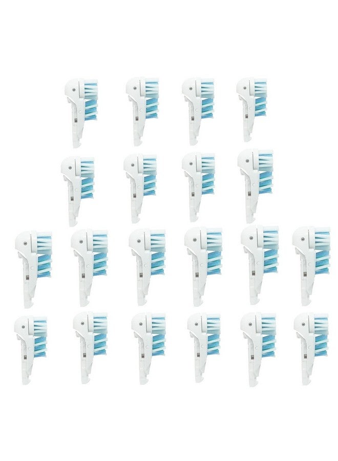 20Pcs Electric Oral Toothbrush Replacements Heads Dual Cross Action Clean Attachments Sensitive Brush Refill Rotating Sets 3D White Fit For Oral B 4732 3733 4734
