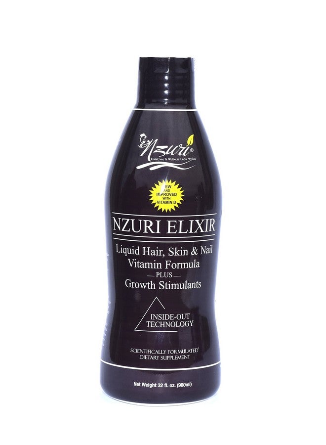Elixir Hair Skin And Nails Vitamins For Women And Men With Biotin Folate And Vitamin D For Daily Growth Supplement To Reducing Dryness Thinning And Loss 32 Oz.